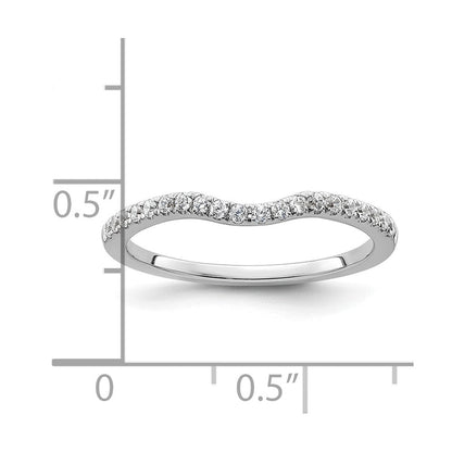 14K Weißgold Ehering mit natürlichen Diamanten, 0,2 ct. Gesamtgewicht
