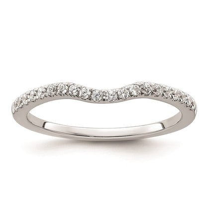 14K Weißgold Ehering mit natürlichen Diamanten, 0,2 ct. Gesamtgewicht