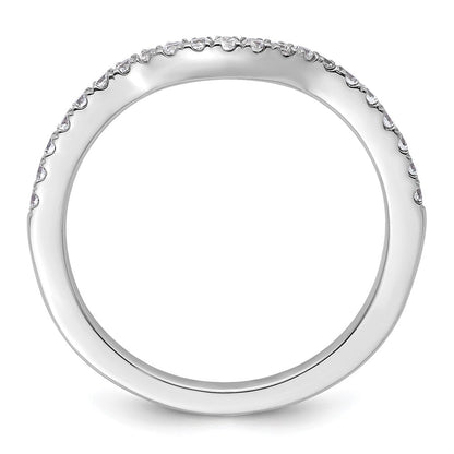 14K Weißgold Ehering mit natürlichen Diamanten