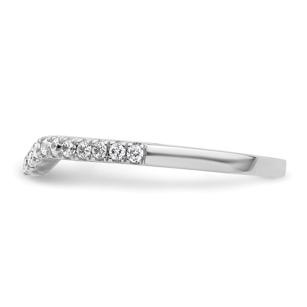 14K Weißgold Ehering mit natürlichen Diamanten