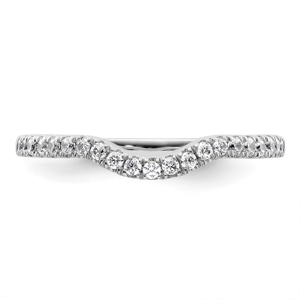 14K Weißgold Ehering mit natürlichen Diamanten