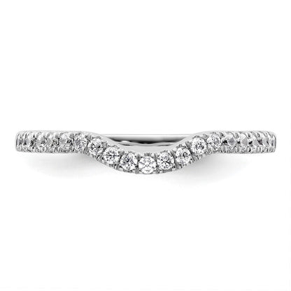 14K Weißgold Ehering mit natürlichen Diamanten