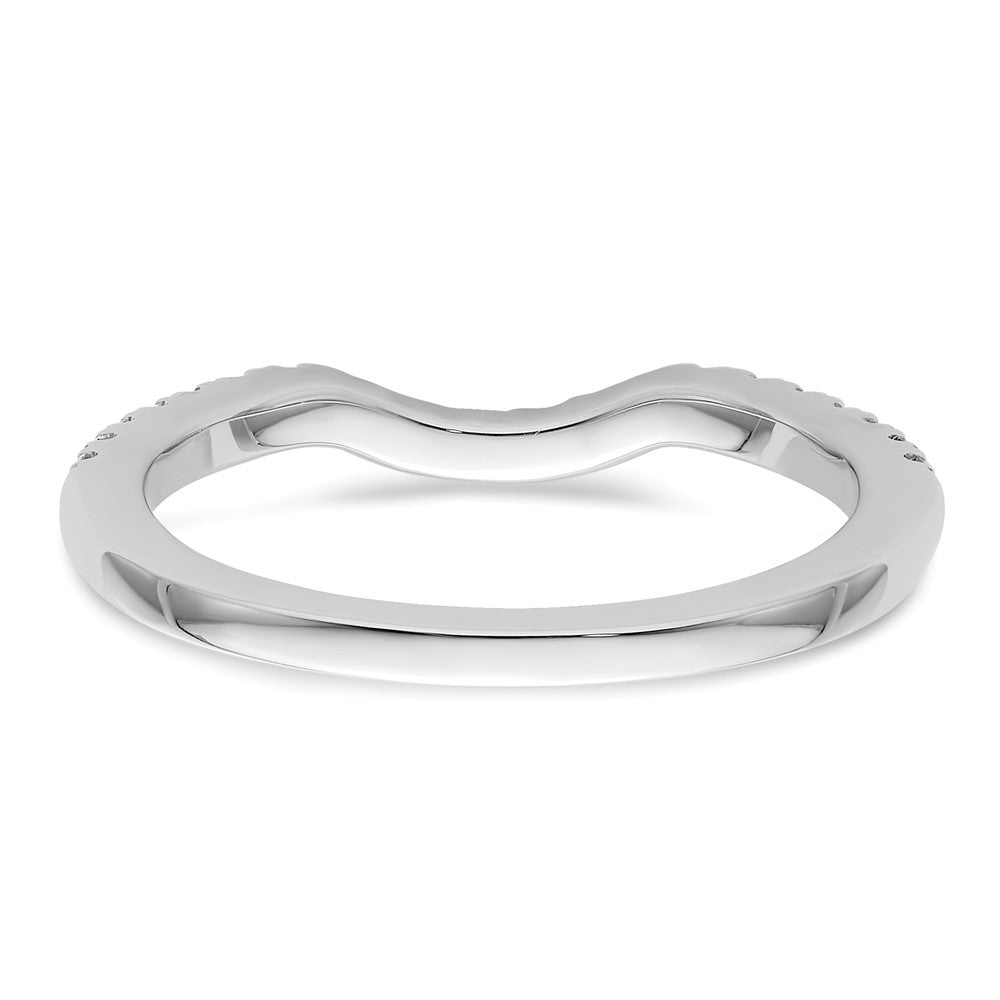 14K Weißgold Ehering mit natürlichen Diamanten