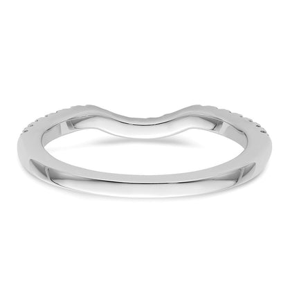 14K Weißgold Ehering mit natürlichen Diamanten
