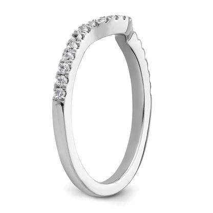 14K Weißgold Ehering mit natürlichen Diamanten