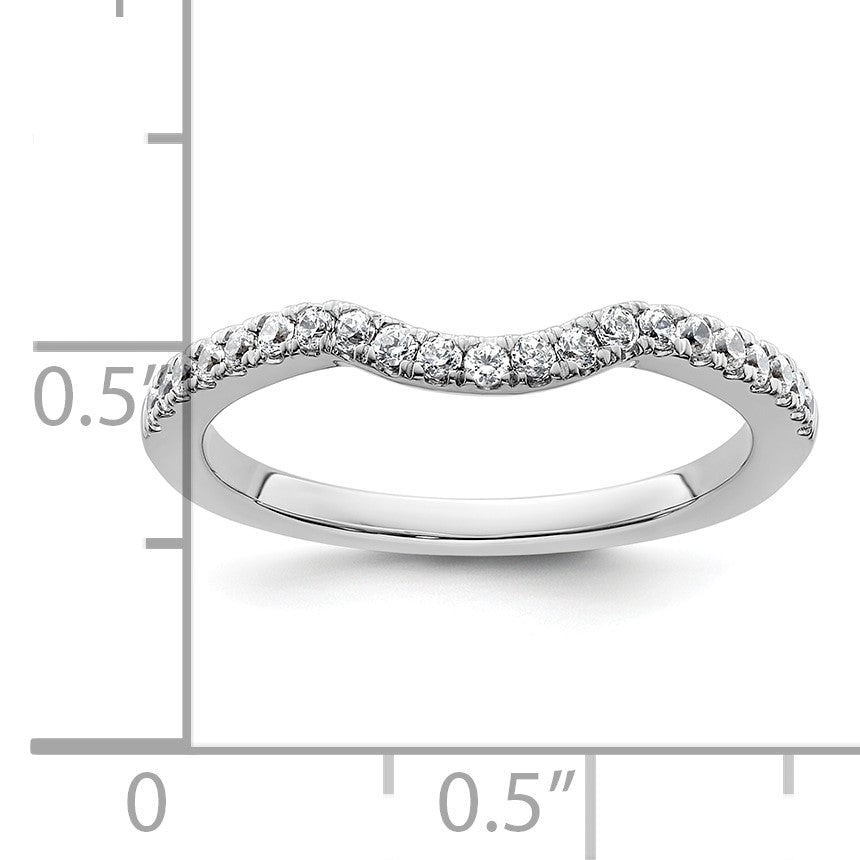 14K Weißgold Ehering mit natürlichen Diamanten
