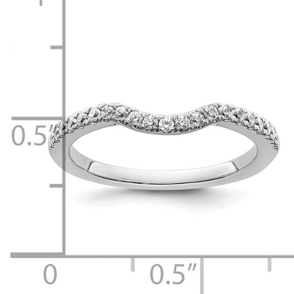 14K Weißgold Ehering mit natürlichen Diamanten
