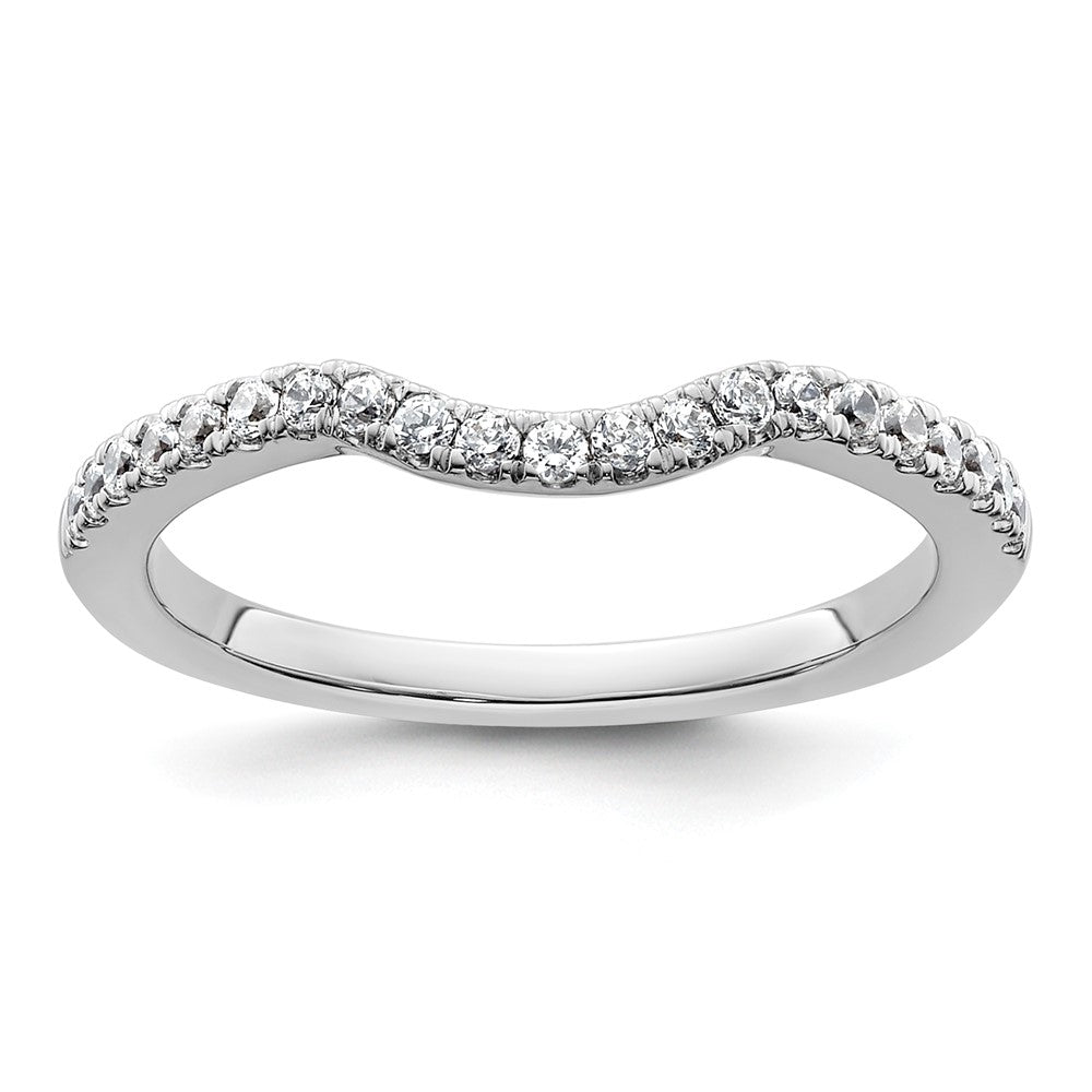 14K Weißgold Ehering mit natürlichen Diamanten