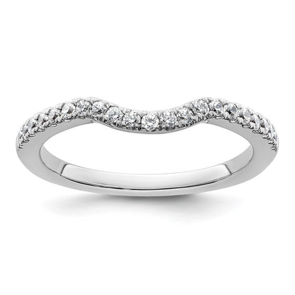 14K Weißgold Ehering mit natürlichen Diamanten