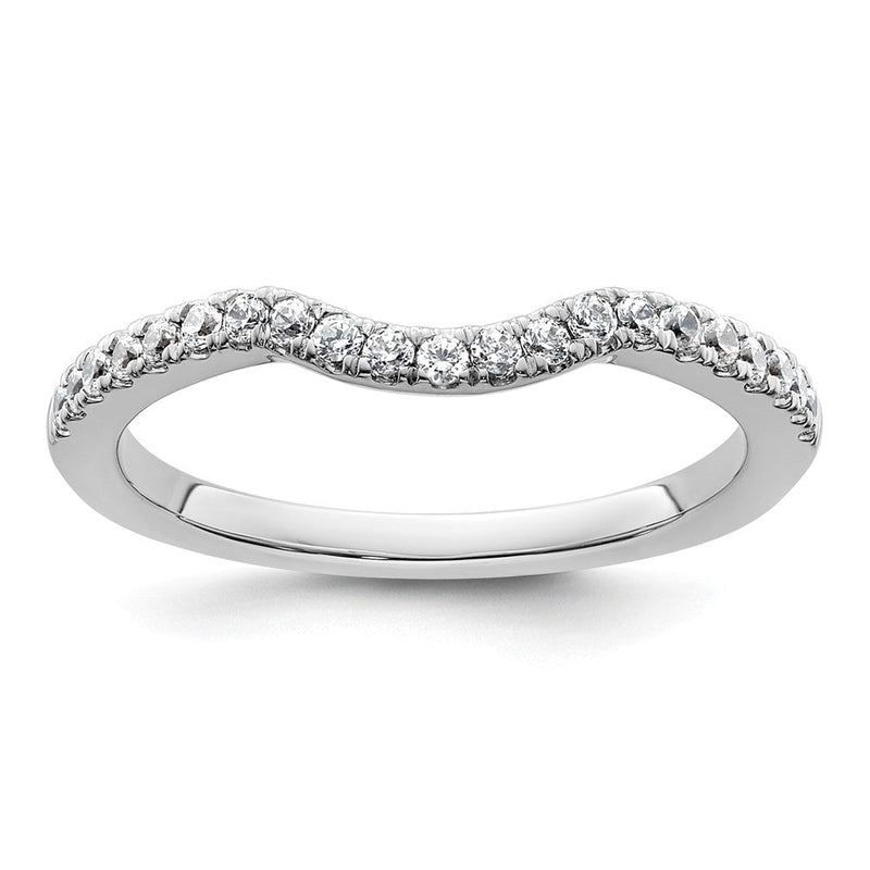 14K Weißgold Ehering mit natürlichen Diamanten
