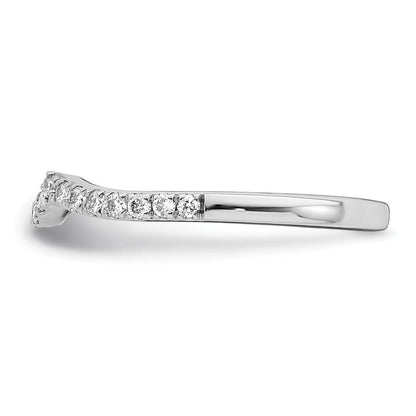 14K Weißgold Ehering mit natürlichen Diamanten
