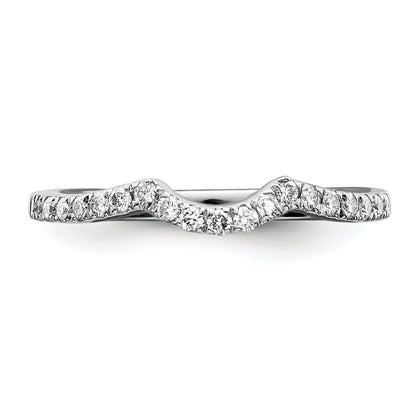 14K Weißgold Ehering mit natürlichen Diamanten