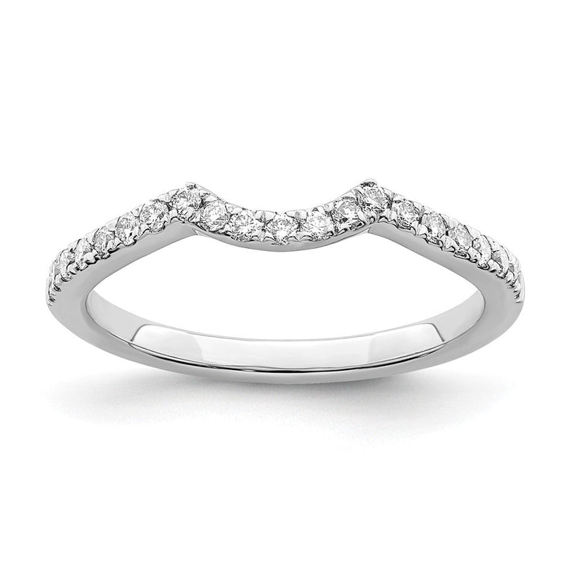 14K Weißgold Ehering mit natürlichen Diamanten
