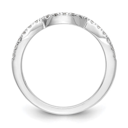 14K Weißgold Ehering mit natürlichen Diamanten