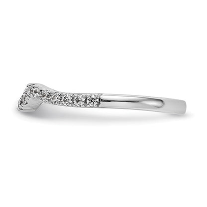 14K Weißgold Ehering mit natürlichen Diamanten