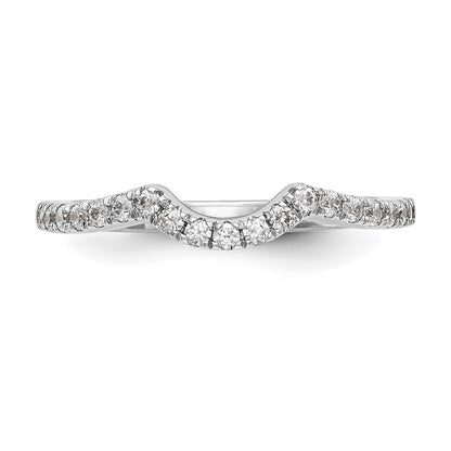 14K Weißgold Ehering mit natürlichen Diamanten