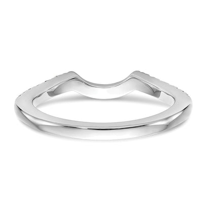 14K Weißgold Ehering mit natürlichen Diamanten