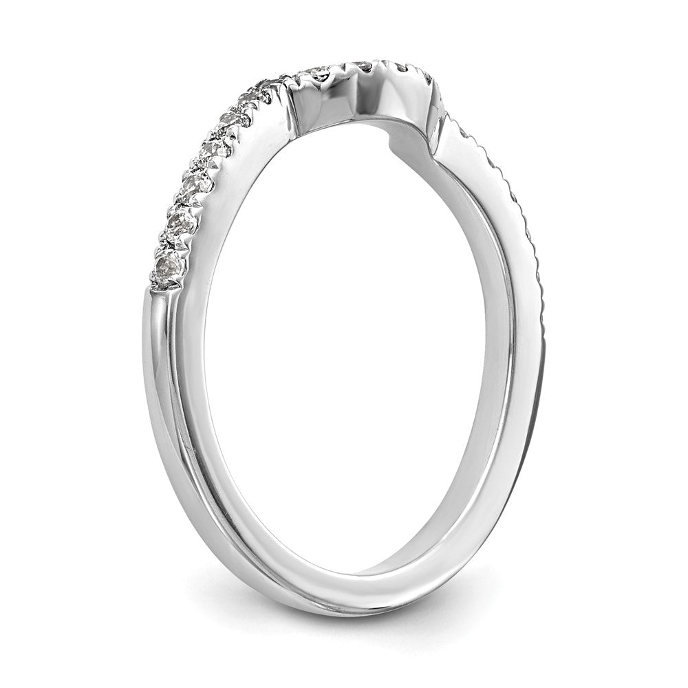 14K Weißgold Ehering mit natürlichen Diamanten