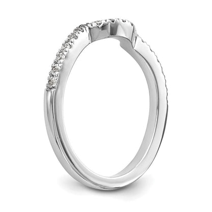 14K Weißgold Ehering mit natürlichen Diamanten