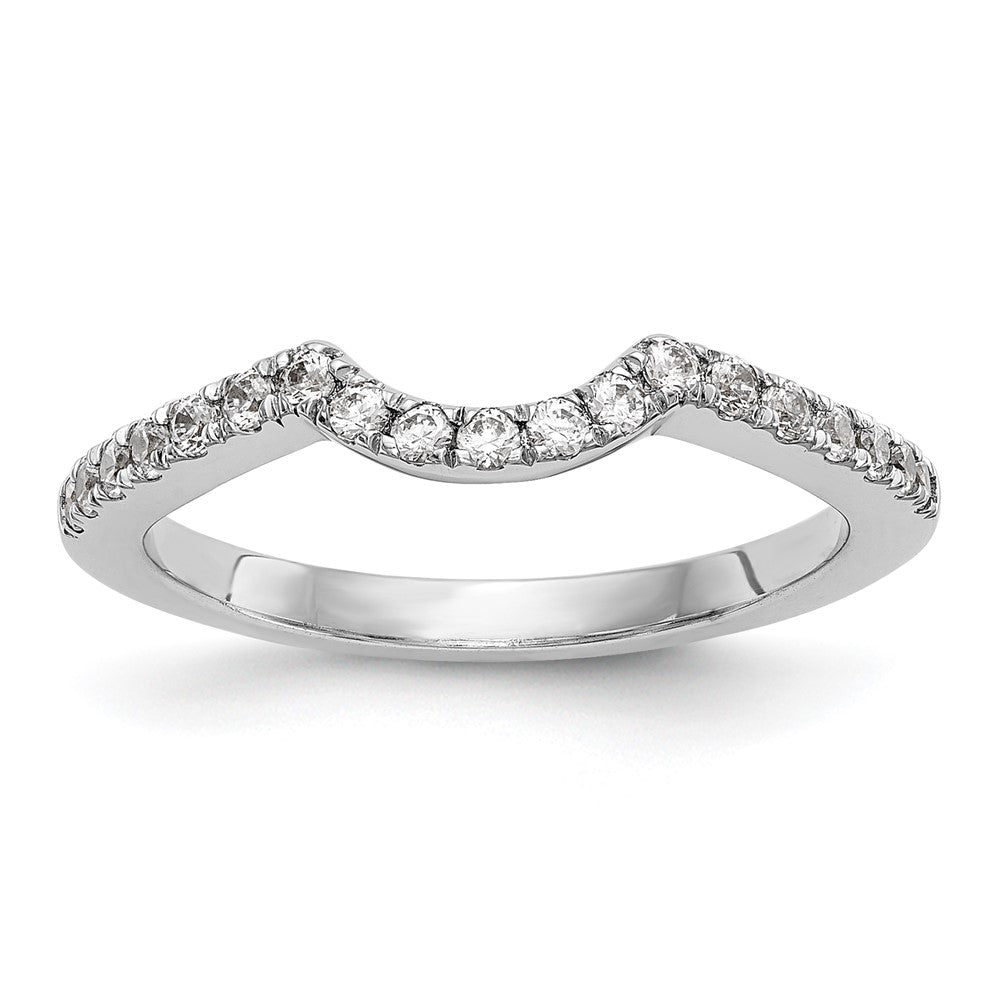 14K Weißgold Ehering mit natürlichen Diamanten