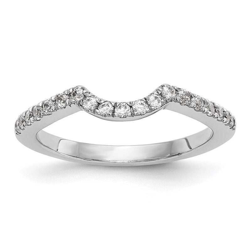 14K Weißgold Ehering mit natürlichen Diamanten