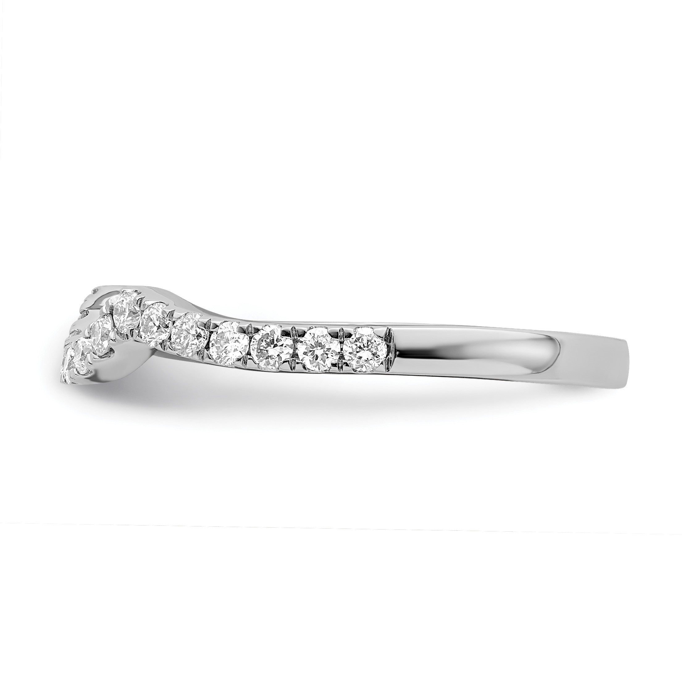 14K Weißgold Ehering mit natürlichen Diamanten, 0,4 ct Gesamtgewicht