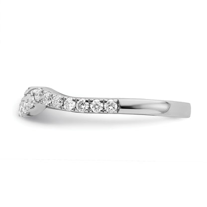 14K Weißgold Ehering mit natürlichen Diamanten, 0,4 ct Gesamtgewicht