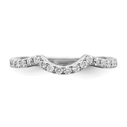 14K Weißgold Ehering mit natürlichen Diamanten, 0,4 ct Gesamtgewicht