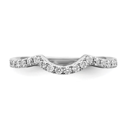 14K Weißgold Ehering mit natürlichen Diamanten, 0,4 ct Gesamtgewicht