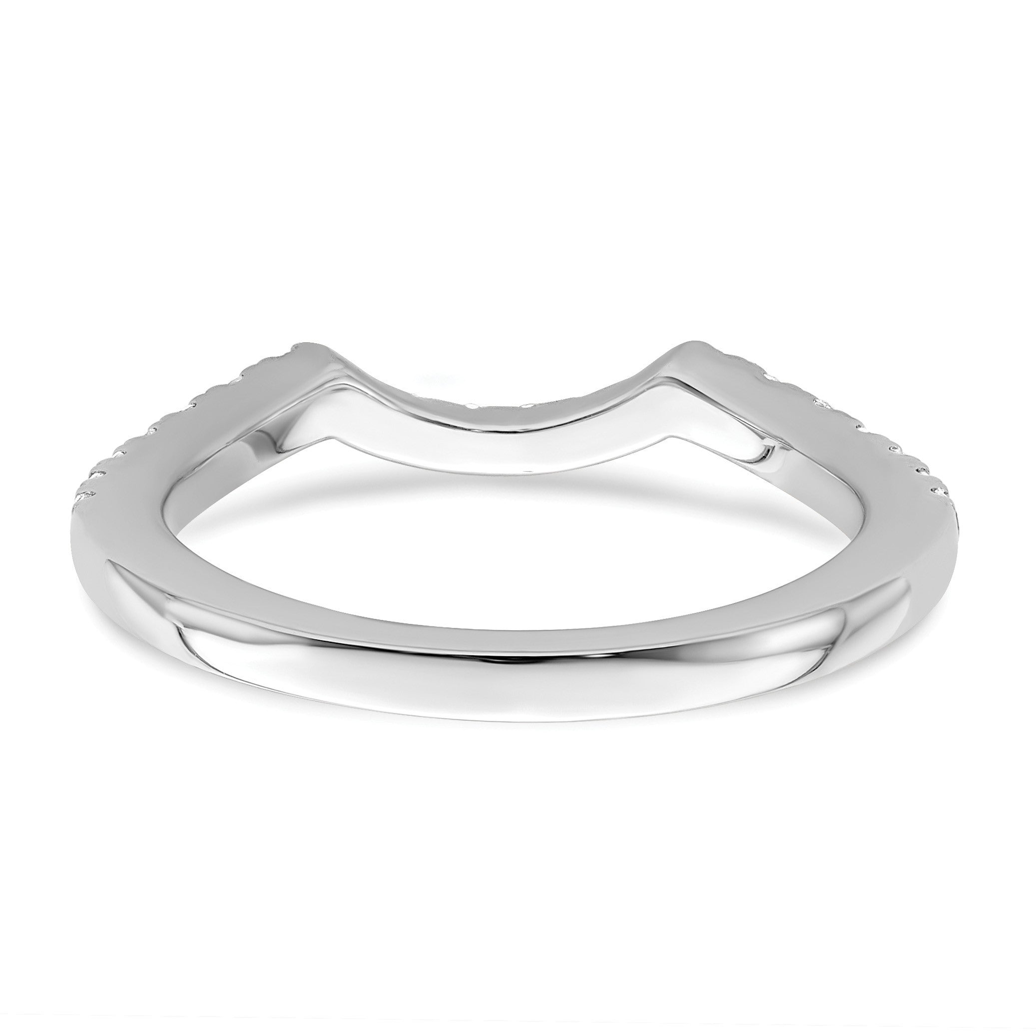 14K Weißgold Ehering mit natürlichen Diamanten, 0,4 ct Gesamtgewicht