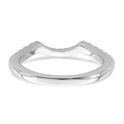 14K Weißgold Ehering mit natürlichen Diamanten, 0,4 ct Gesamtgewicht