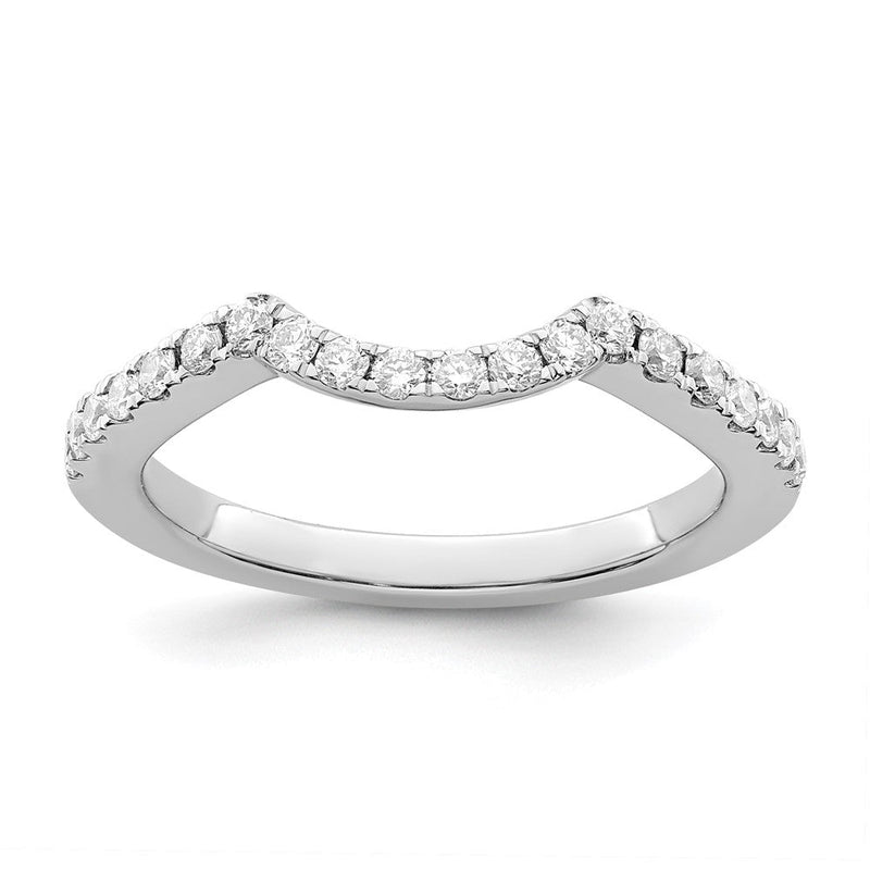 14K Weißgold Ehering mit natürlichen Diamanten, 0,4 ct Gesamtgewicht
