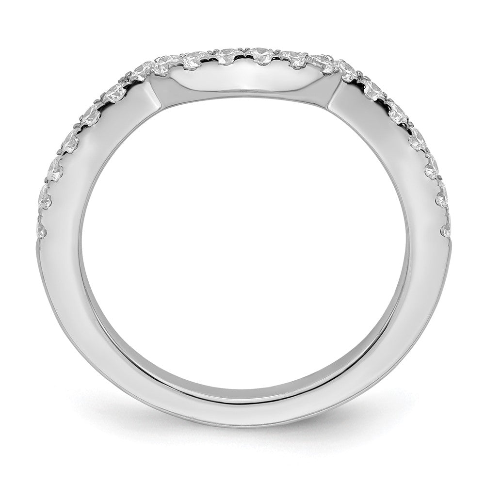 14K Weißgold Ehering mit natürlichen Diamanten, 0,45 ct Gesamtgewicht