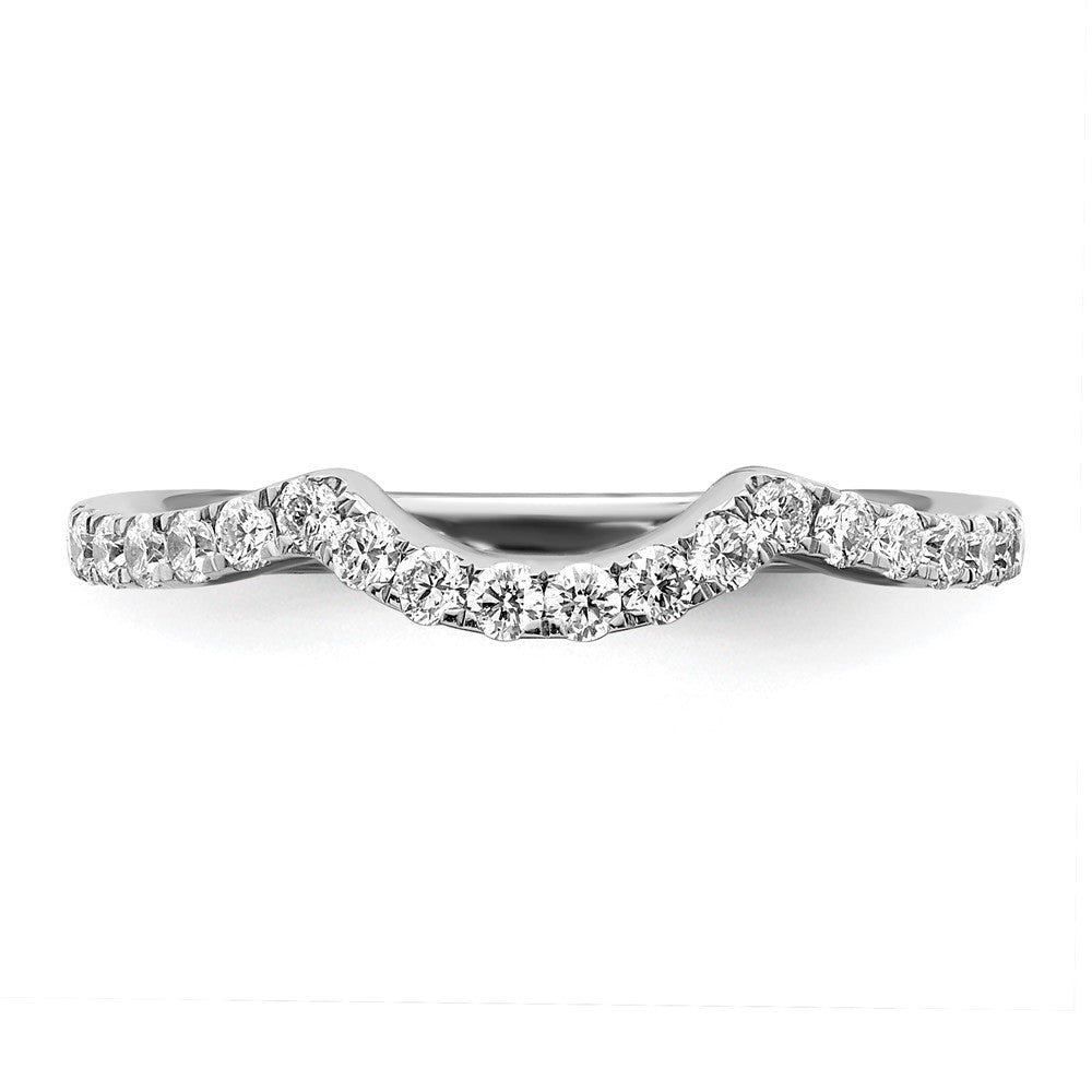 14K Weißgold Ehering mit natürlichen Diamanten, 0,45 ct Gesamtgewicht