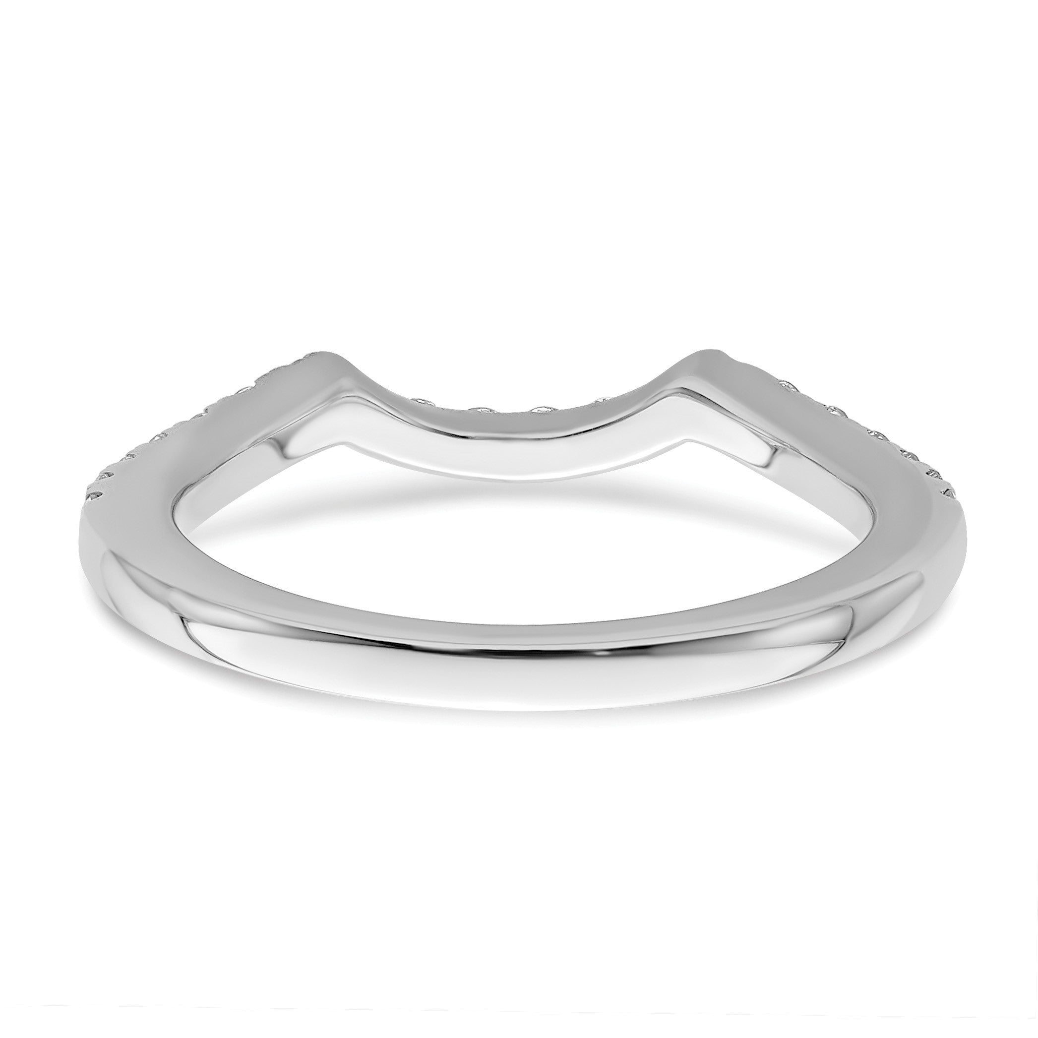 14K Weißgold Ehering mit natürlichen Diamanten, 0,45 ct Gesamtgewicht