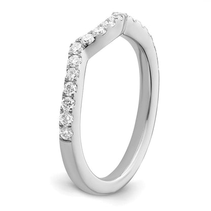 14K Weißgold Ehering mit natürlichen Diamanten, 0,45 ct Gesamtgewicht
