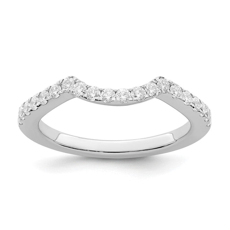 14K Weißgold Ehering mit natürlichen Diamanten, 0,45 ct Gesamtgewicht