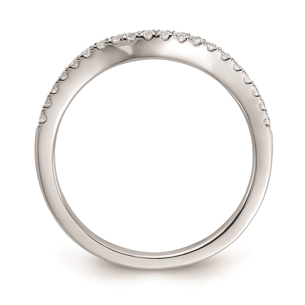 14K Weißgold Ehering mit natürlichen Diamanten, 0,2 ct. Gesamtgewicht