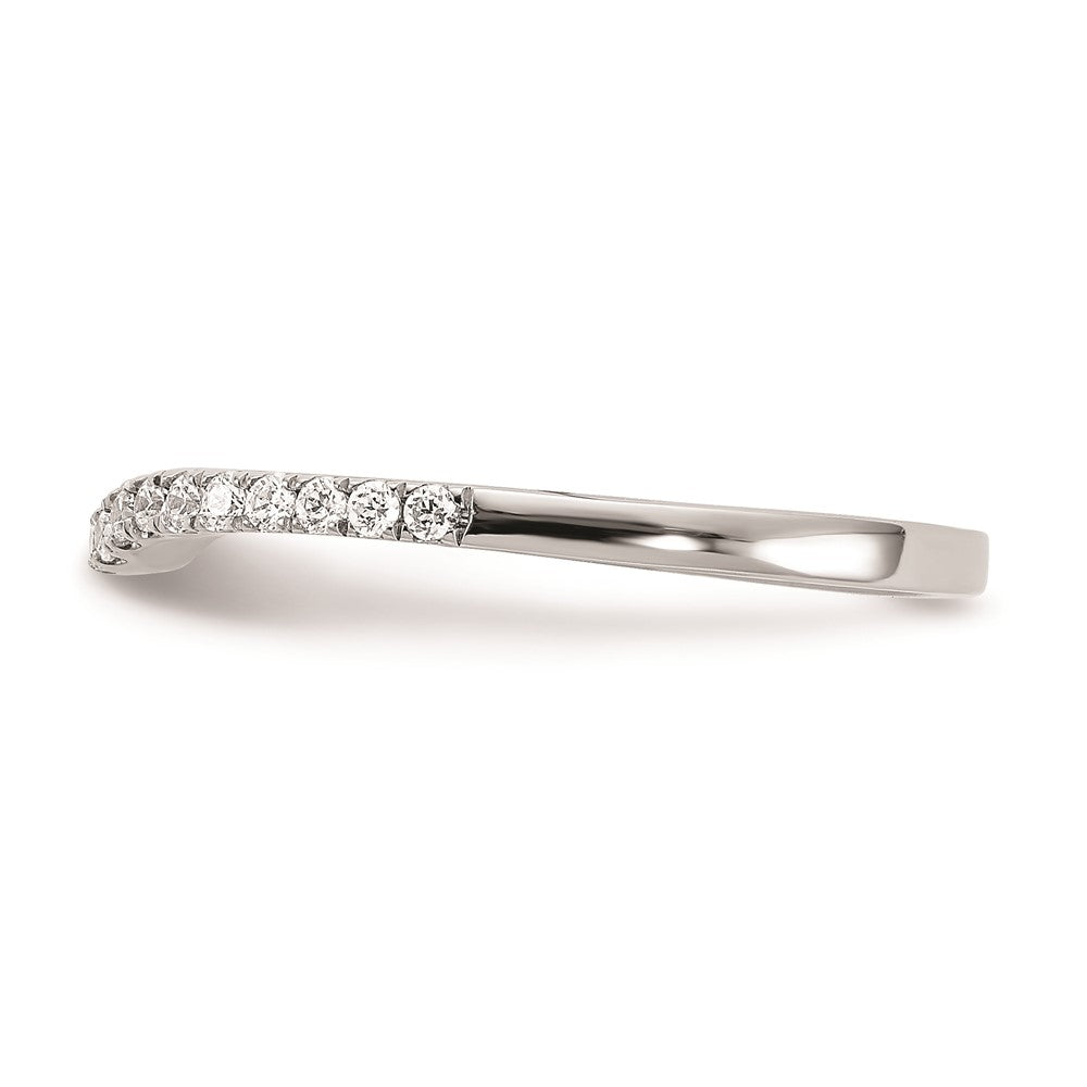 14K Weißgold Ehering mit natürlichen Diamanten, 0,2 ct. Gesamtgewicht