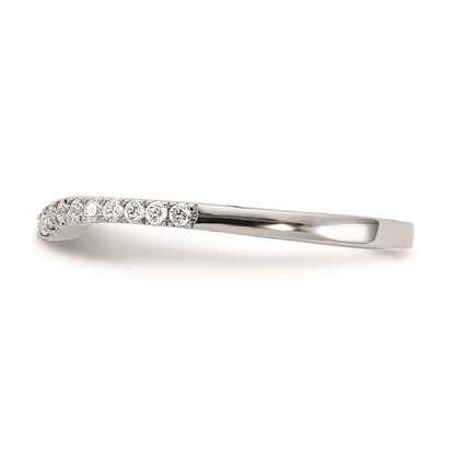 14K Weißgold Ehering mit natürlichen Diamanten, 0,2 ct. Gesamtgewicht