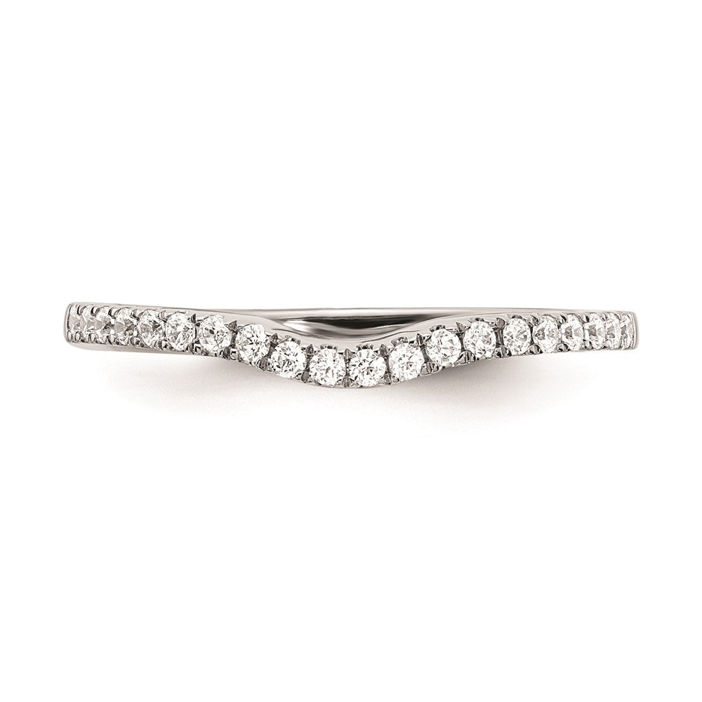 14K Weißgold Ehering mit natürlichen Diamanten, 0,2 ct. Gesamtgewicht