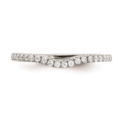 14K Weißgold Ehering mit natürlichen Diamanten, 0,2 ct. Gesamtgewicht