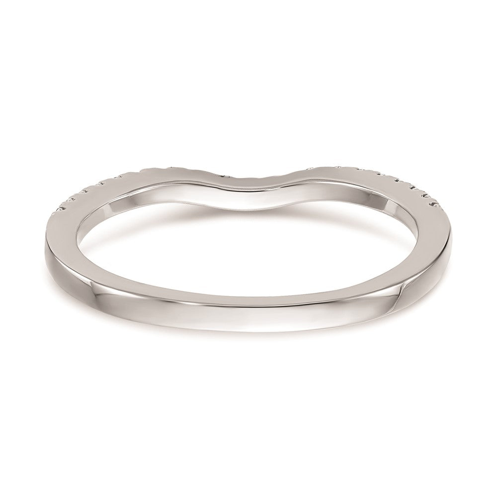 14K Weißgold Ehering mit natürlichen Diamanten, 0,2 ct. Gesamtgewicht