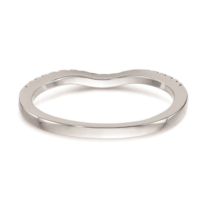 14K Weißgold Ehering mit natürlichen Diamanten, 0,2 ct. Gesamtgewicht