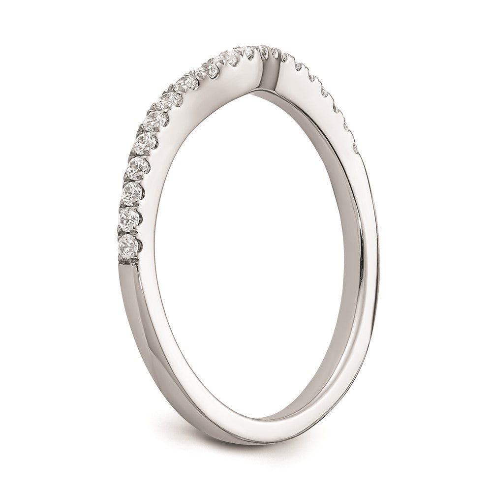 14K Weißgold Ehering mit natürlichen Diamanten, 0,2 ct. Gesamtgewicht