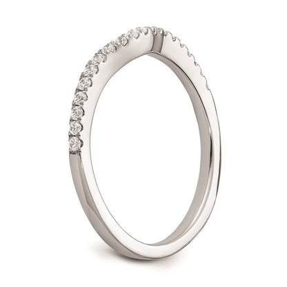 14K Weißgold Ehering mit natürlichen Diamanten, 0,2 ct. Gesamtgewicht