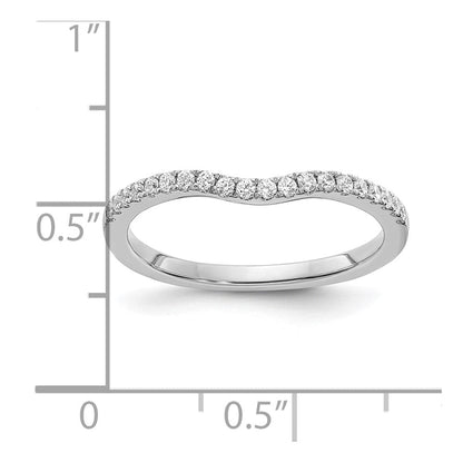 14K Weißgold Ehering mit natürlichen Diamanten, 0,2 ct. Gesamtgewicht