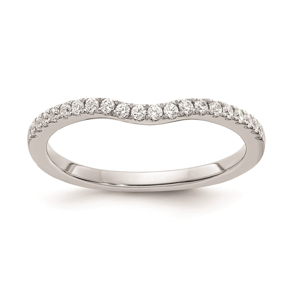 14K Weißgold Ehering mit natürlichen Diamanten, 0,2 ct. Gesamtgewicht