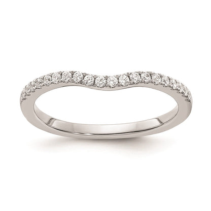14K Weißgold Ehering mit natürlichen Diamanten, 0,2 ct. Gesamtgewicht