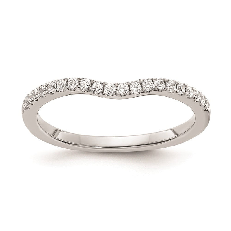 14K Weißgold Ehering mit natürlichen Diamanten, 0,2 ct. Gesamtgewicht
